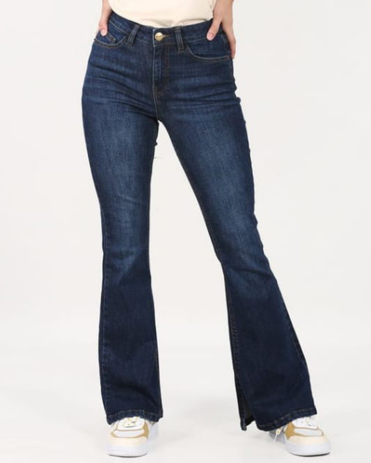 Women's High-Waist Flared Denim Jeans