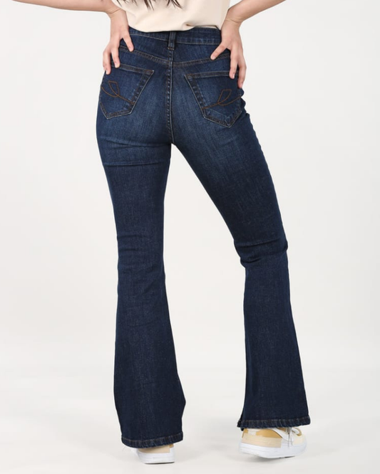 Women's High-Waist Flared Denim Jeans