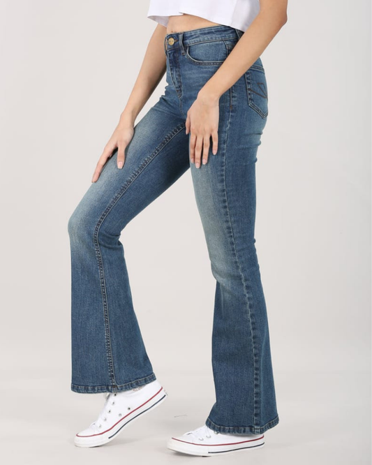 Women's High-Waist Flared ASH Blue Denim